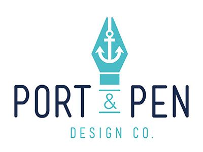 Port & Pen Logo Rebrand identity logo rebrand typography