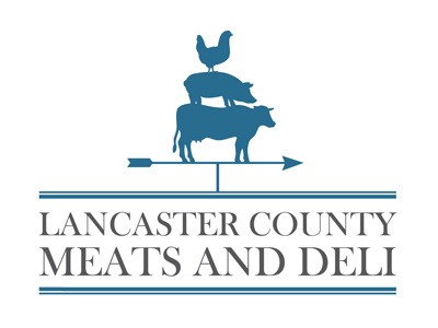 Lancaster County Meats and Deli Logo design illustration logo