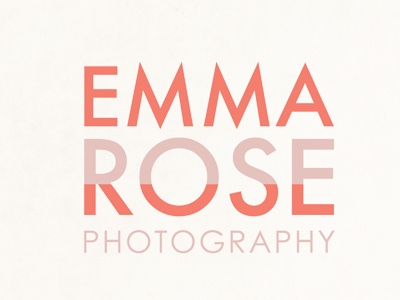 Emma Rose Photography Logo identity logo typography