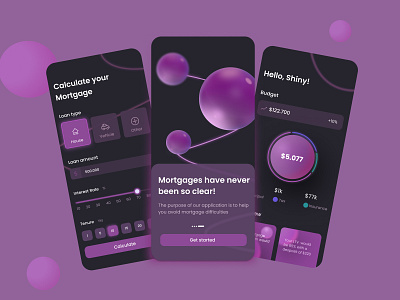 Mortgage calculator app design typography ui ux