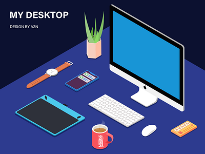 My Desktop illustration ui 插图