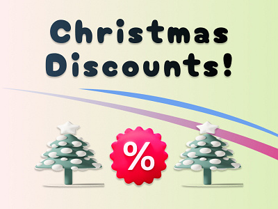 Christmas discount christmas color design figma gradient graphic design illustration