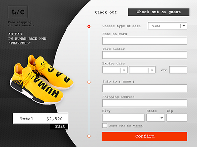 DailyUI 002 Credit card checkout