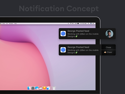Notification Concept concept desktop mac macbook macos macos notification notifications system toaster ui