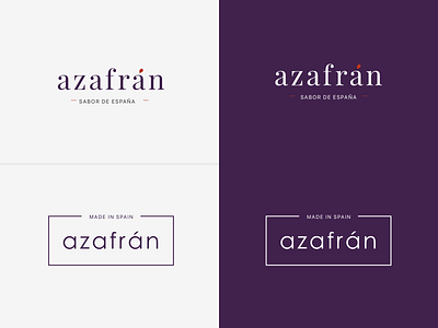 Spanish Restaurant - Logo concepts branding fine dine in logo luxury purple resturant spain