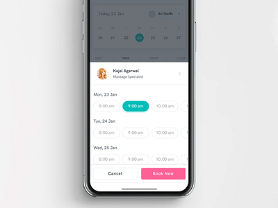 Book Appointment appointment book mobile popup slot ui