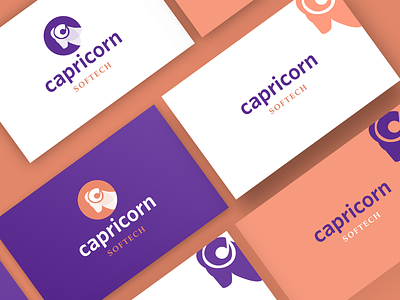 Capricorn Branding branding branding concept businesscard caprcion flat goat logo software star