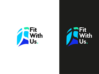 Fit With Us Logo Design branding fitness fitness logo logo logo design personal trainer