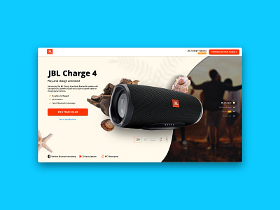 JBL Charge 4 Landingpage jbl landingpage technology ui ui design ux webdesign