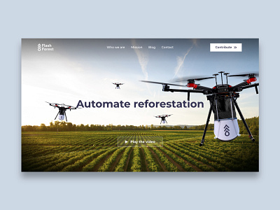 Flash Forest Redesign automation climate change design drones ecology flash forest web webdesign website