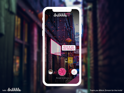 Hello Dribbble! augmented reality design firstshot ui ux