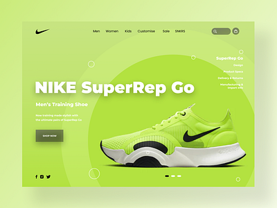 NIKE Landing Page UI Design