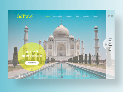 GoTravel Website app design concept design figma interaction design product design travel website ui uiux design ux design visual design website concept website design