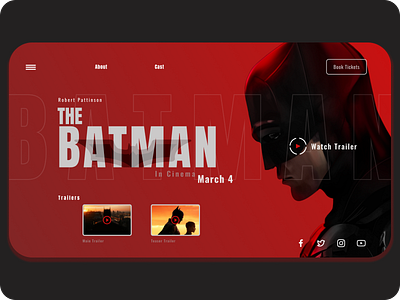 The Batman design ui web design