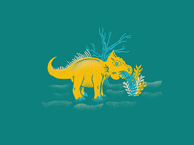 Dino Sketchbook - Udanoceratops dinosaur editorial editorial illustration illustration procreate science texture