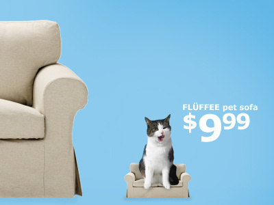 IKEA April fools advertising cats