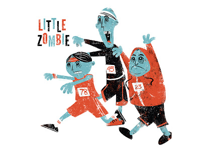 Zombie Runners illustrations running zombies