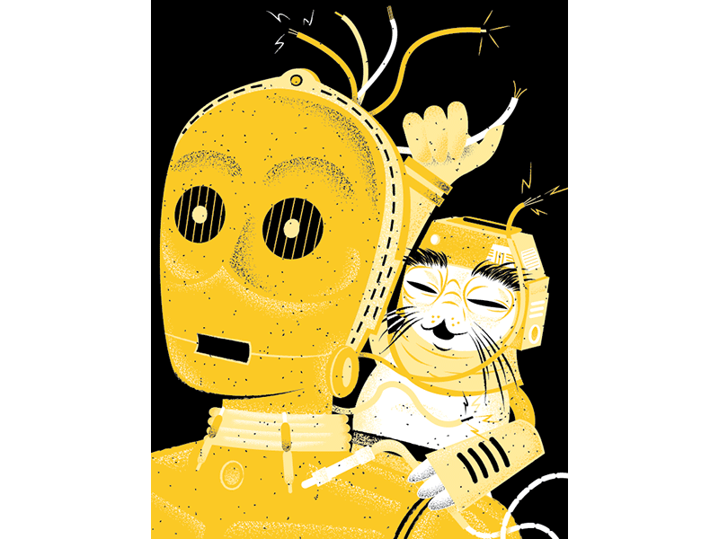 PLANET PULP - May 2020 babu frik c 3po editorial editorial illustration illustration planet pulp rise of skywalker starwars texture