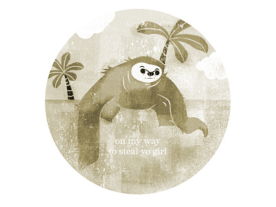 Sloth illustration meme sloth