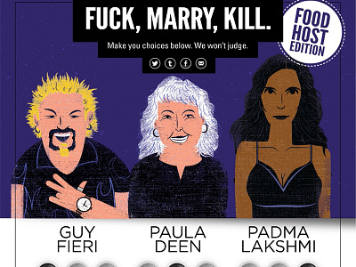 My finest moment... guy fierei illustration padma paula deen shocker texture