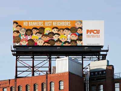 no bankers. just neighbors illustration philadelphia