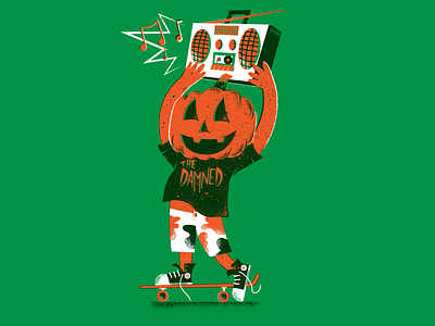 Halloween 2020 2020 editorial editorial illustration halloween illustration pumkin skateboard thedamned