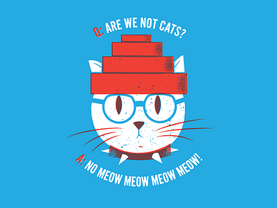 Q: ARE WE NOT CATS? are we not men cats devo editorial editorial illustration illustration texture