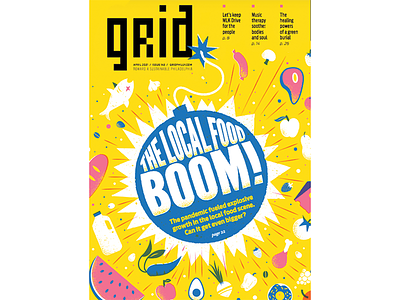 GRID - April 2021 Cover editorial editorial illustration grid illustration magazine magazine illustration philadelphia texture