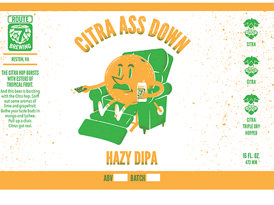 Citra Ass Down art direction beer beer label best design citrus design editorial editorial illustration illustration orange texture