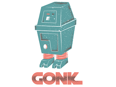 Gonk! disney droid editorial editorial illustration gonk illustration star wars texture