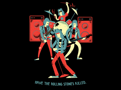 Have the Rolling Stones Killed editorial editorial illustration illustration ramones simpsons texture