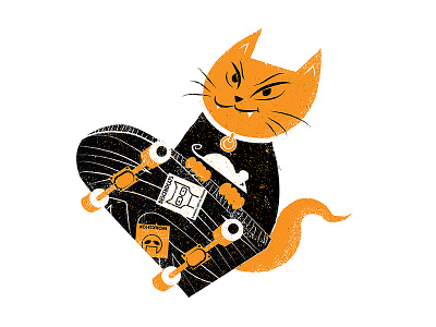 Skate Cat cat descendents illustration punk rock skateboard