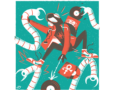 Miles Morales Spider-man editorial editorial illustration illustration marvel miles morales spider man spiderman texture vector