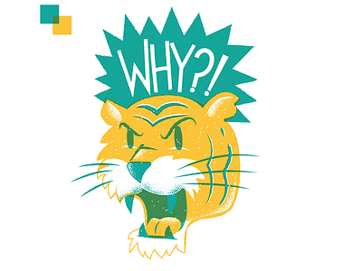 Why? editorial editorial illustration illustration texture tiger vector