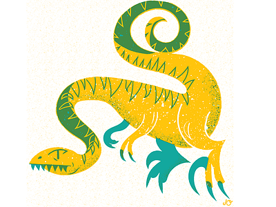 Squiggle Dino dinosaur editorial editorial illustration illustration science texture vector