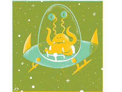 Space out... alien editorial editorial illustration illustration space texture vector