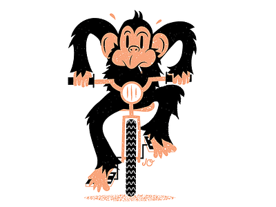 Monkey bars bike editorial editorial illustration illustration monkey texture vector