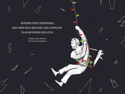 Diehard Christmas Card christmas diehard holidays illustration john mcclane