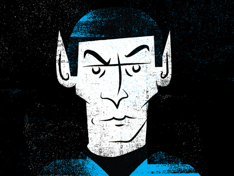 LLAP Mr Spock. Leonard Nimoy as popular Mr Spock hand cut original stencil spray painting.