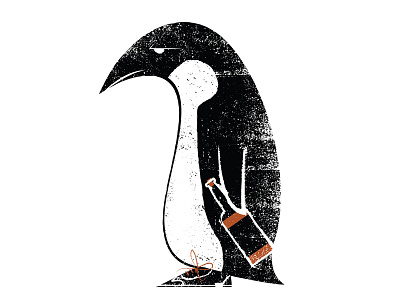 Current Snow Vibes cold illustration penguin snow whisky wingtip