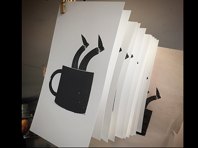 Coffee Print coffee illustration philadelphia printmaking screenprint