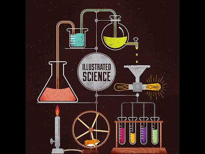 Illustrated Science Cover beekers cats daily project dinosaurs hamster illustration instagram science