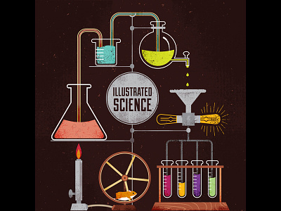 Illustrated Science Cover beekers cats daily project dinosaurs hamster illustration instagram science