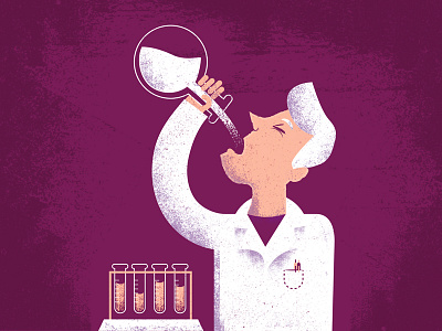 Illustrated Science 04 - Taste/Test illustratedscience illustration phldesign science scientist test tube