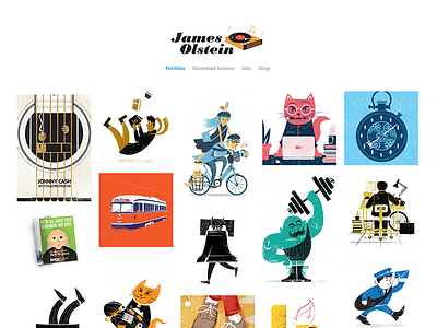 James Olstein 2015 Site cat illustration phldesign portfolio science webdesign website