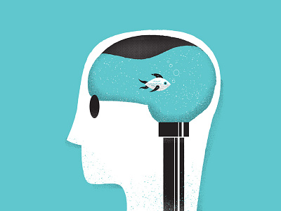 Illustrated Science 50 brain editorial illustration head illustrated science illustration phldesign science water