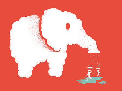 Illustrated Science 56 cloud elephant illustratedscience illustration phldesign rain science