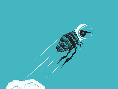 Illustrated Science 58 bug editorial editorial science flea illustration illusytrated science jump phldesign science