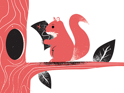 Illustrated Science 67 editorial editorial illustration illustraion illustrated science nuts squirrel