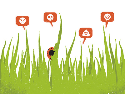 Illustrated Science 83 bug editorial editorial illustration emoji grass illustraion illustrated science